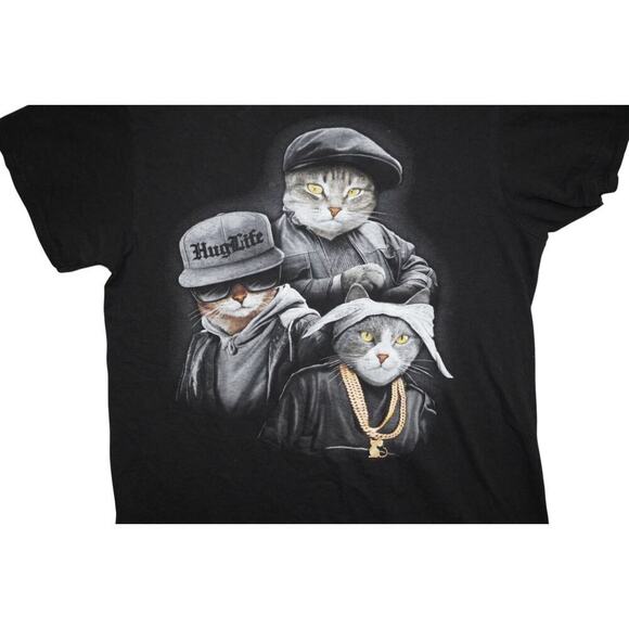 DOM "Thug Life Cats" Graphic Tee – Size M - Picture 2 of 5